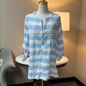 Kaktus Blue and White Striped Tunic